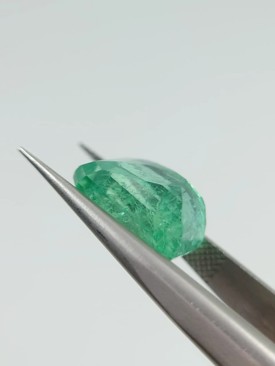6ct Untreated Octagon Faceted Natural Emerald from Afghanistan — view 6